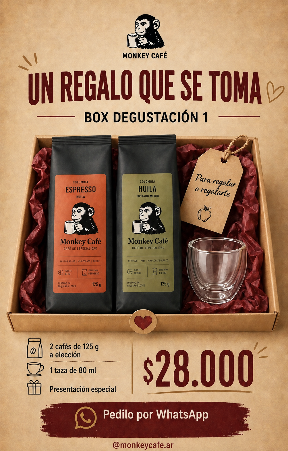 Box 1 de Monkey Café para regalar